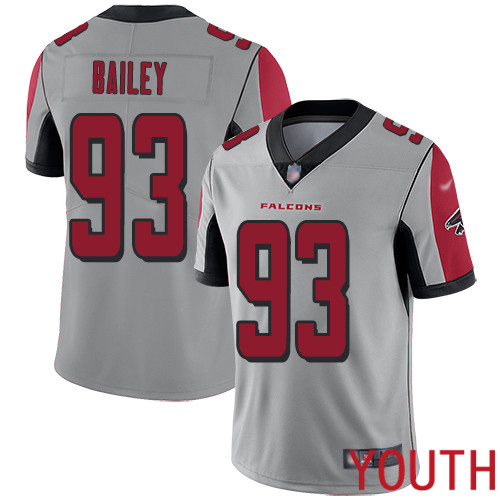 Atlanta Falcons Limited Silver Youth Allen Bailey Jersey NFL Football #93 Inverted Legend